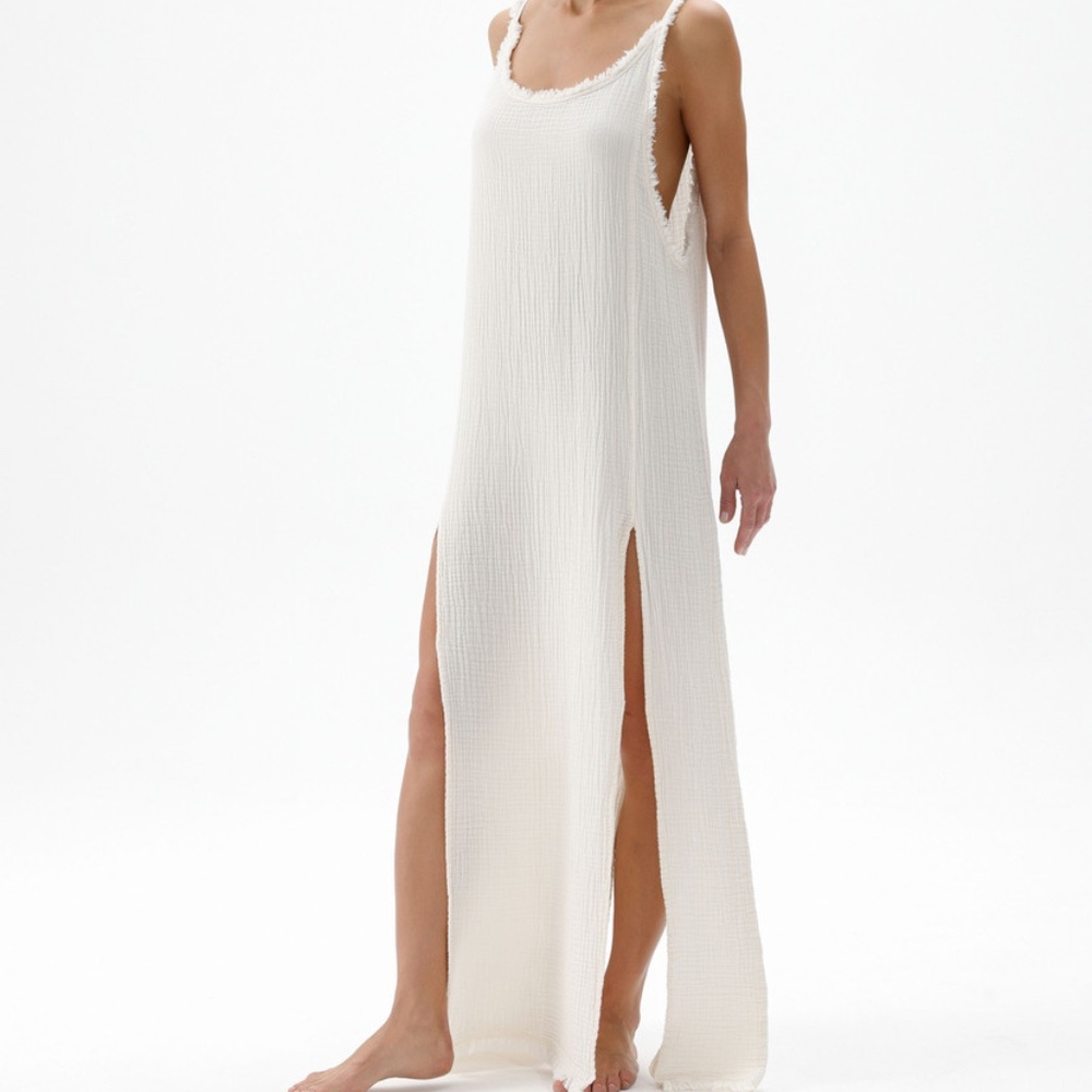 Simpuna Crinkle Slit Dress